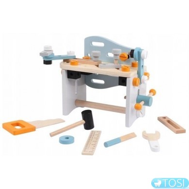 Деревянная мастерская с инструментами Ecotoys, 52 эл.